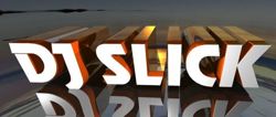 3d logo created for dj slick. a banner was printed to promote at clubs.