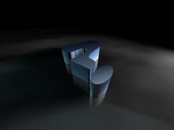 Question mark logo created to a 3D logo for a background screen saver.