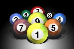 3d logo created for a billiard store.
