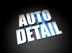 auto detail 3d logo design for banner to promote business.