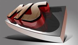 3d logo created for marketing solutions.