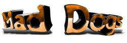 3d logo designed for mad dogs football team in San Diego. Banner designed to promote teams fundraise.