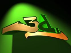 3d logo design to test lighting.(for fun)