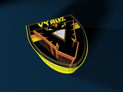 3D logo created for a vyrus night club. (tijuana, mexico)